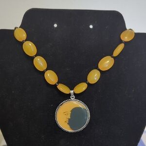 Chunky Golden Moon Necklace